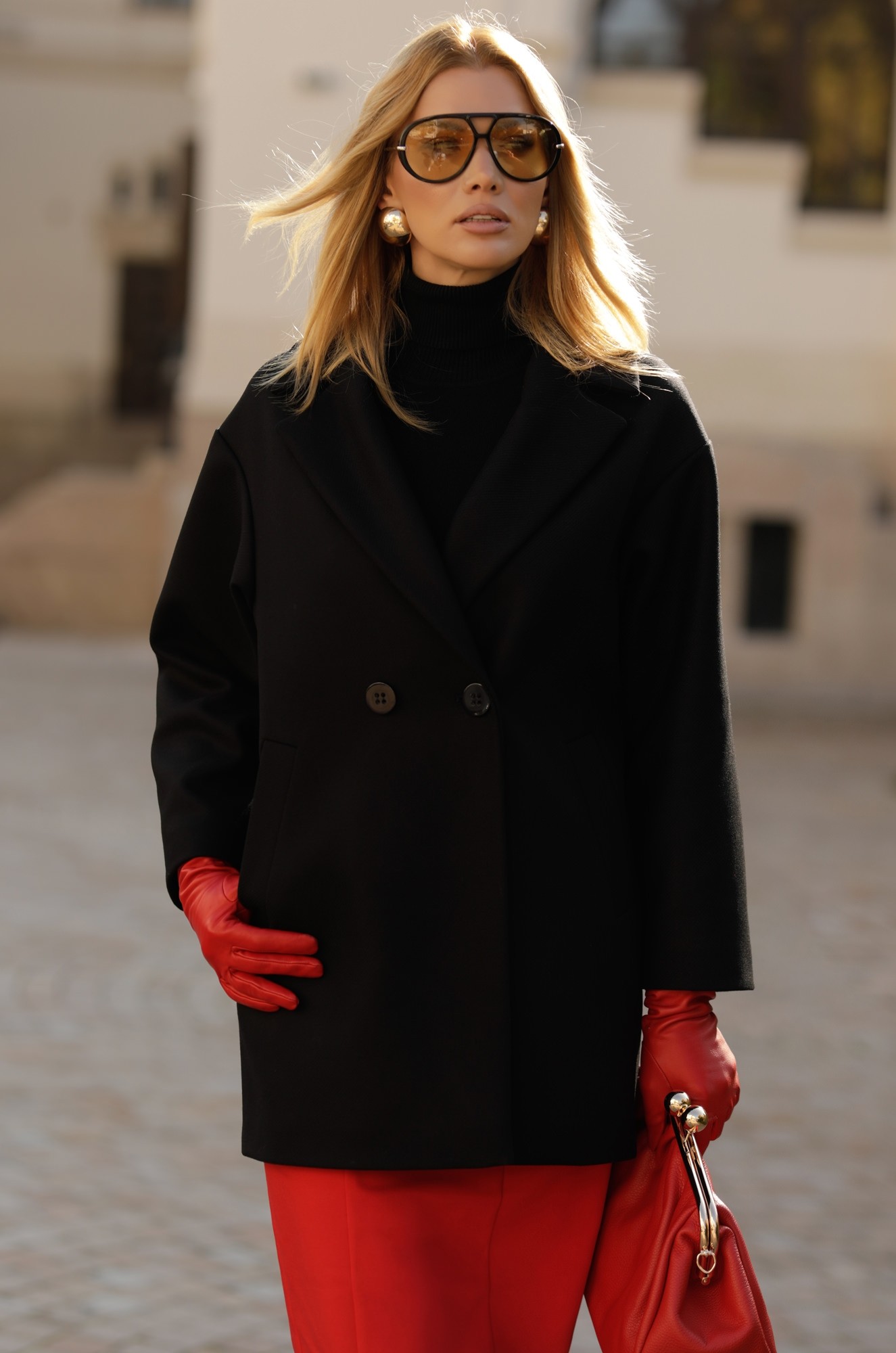 3 - JACHETA CASUAL NEAGRA DIN LANA