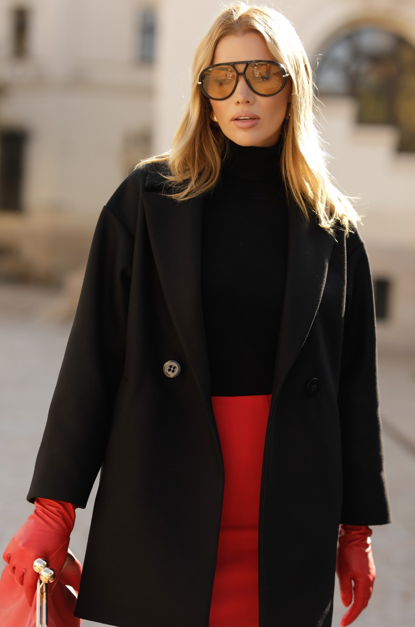 4 - JACHETA CASUAL NEAGRA DIN LANA