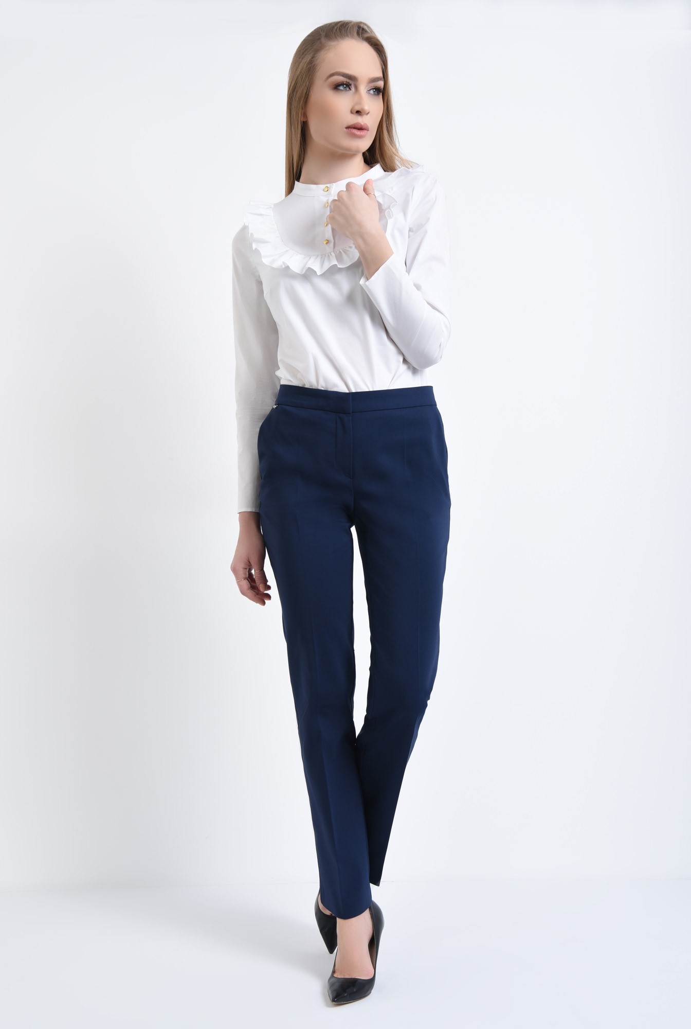 3 - Pantaloni casual, bleumarin