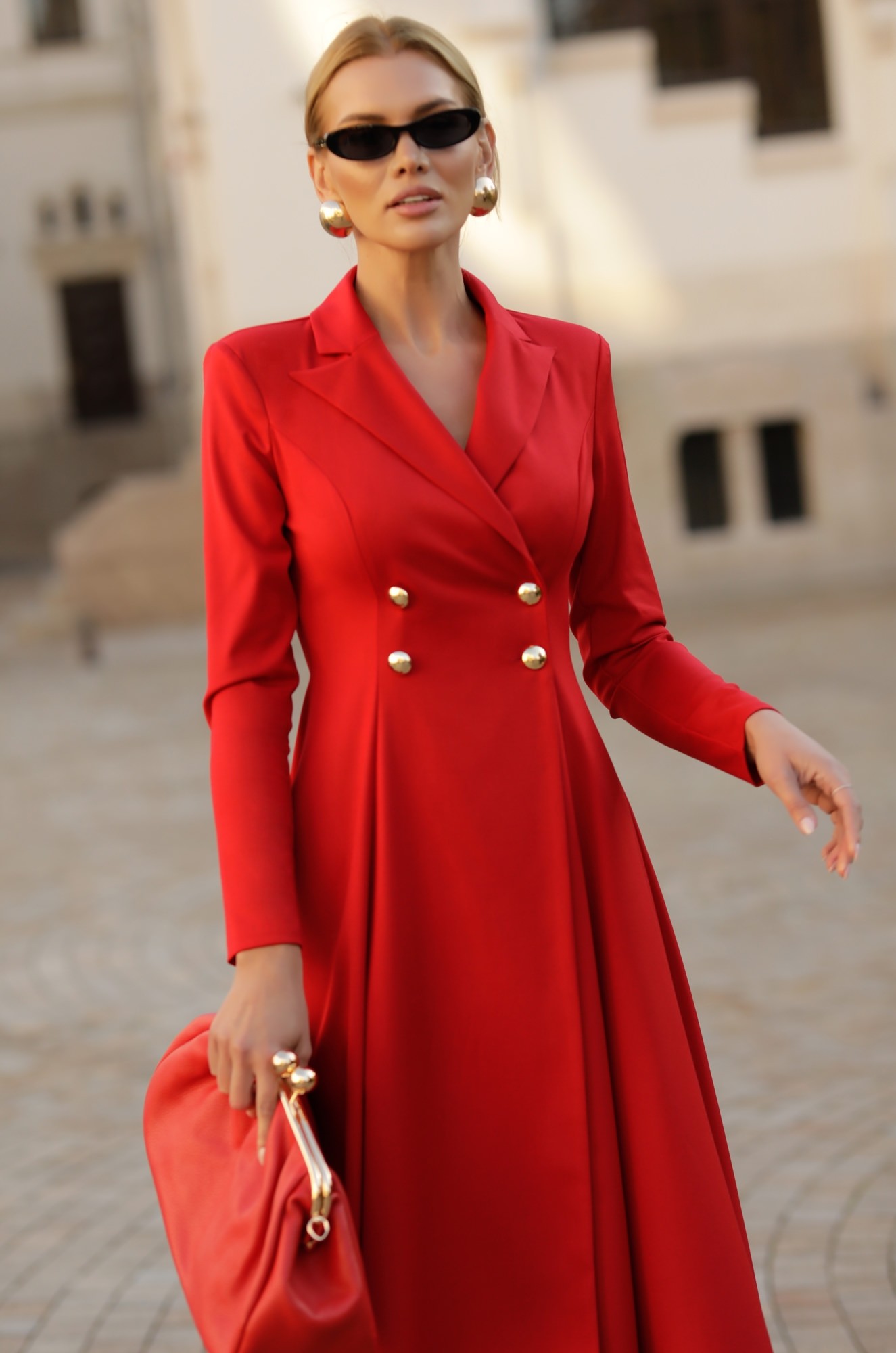 6 - ROCHIE MIDI ROSIE CU CROI EVAZAT