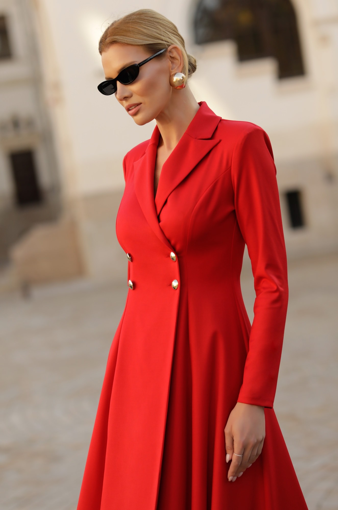 4 - ROCHIE MIDI ROSIE CU CROI EVAZAT
