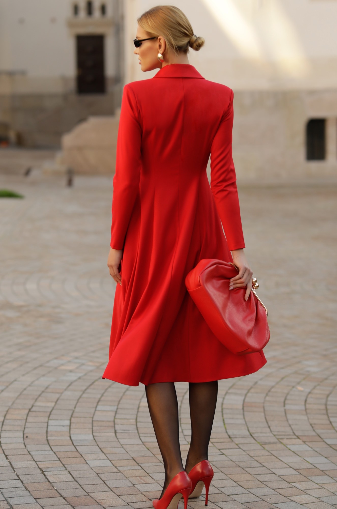 2 - ROCHIE MIDI ROSIE CU CROI EVAZAT