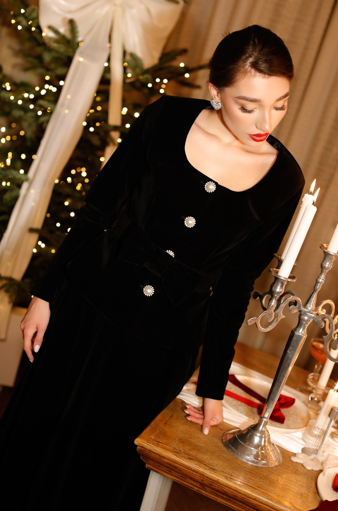 0 - SACOU ELEGANT DIN CATIFEA CU CENTURA