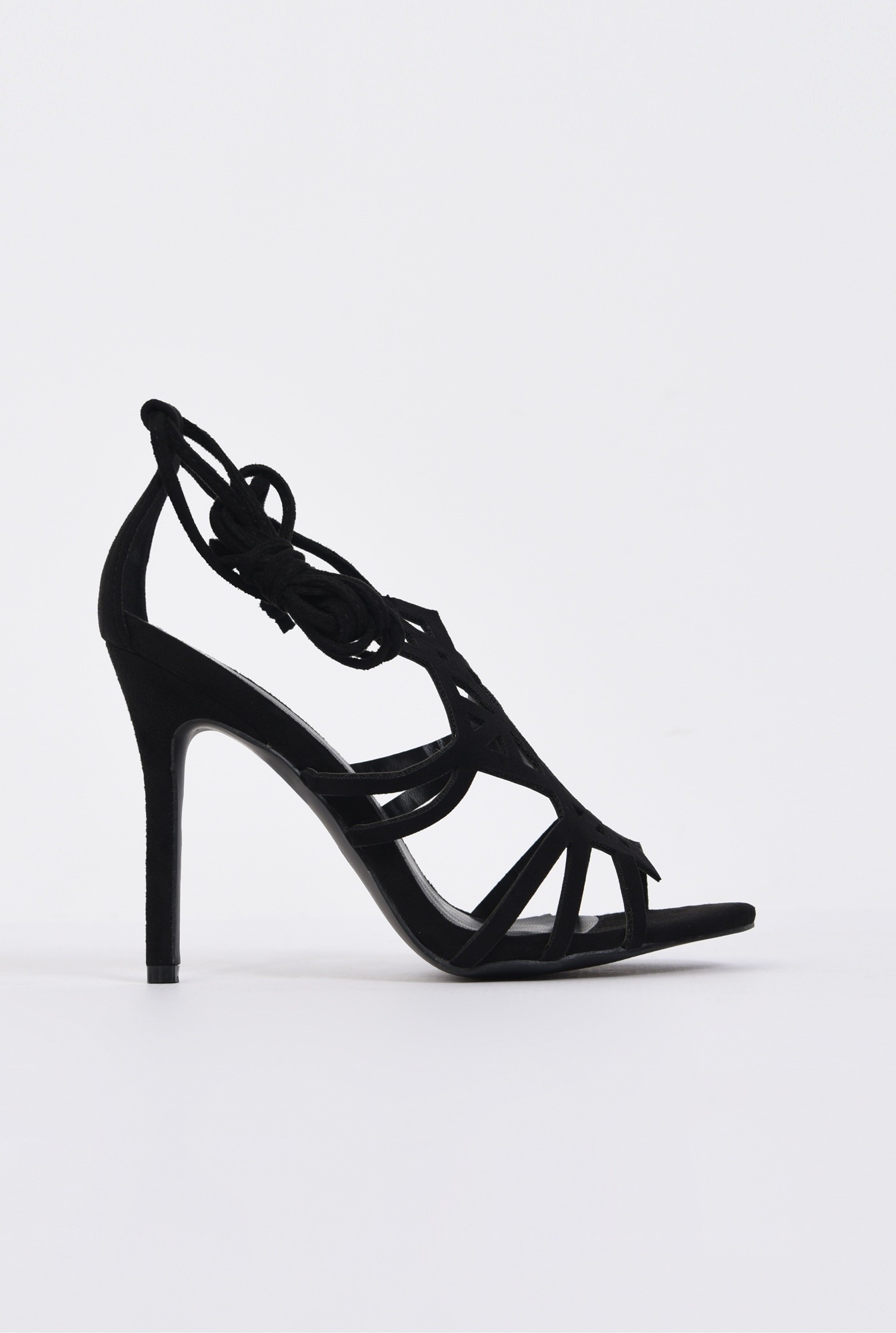 0 - sandale elegante, negru, stiletto