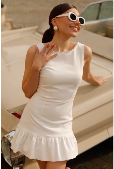ROCHIE SCURTA ALBA DIN BUMBAC