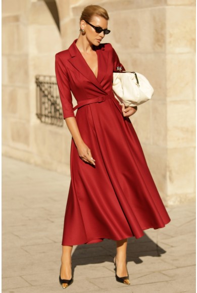ROCHIE CASUAL BURGUNDY CU CENTURA ASORTATA