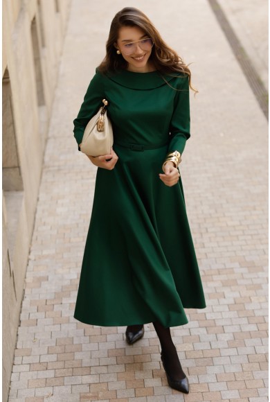 ROCHIE CASUAL VERDE CU CROI EVAZAT