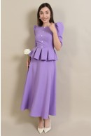 5 - COMPLEU LILA CU PEPLUM SI MANECA MIDI
