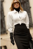 6 - FUSTA CASUAL NEAGRA CU DUBLURA DIN VISCOZA