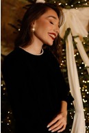 1 - ROCHIE DIN CATIFEA CU PERLE LA DECOLTEU