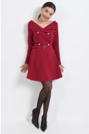 5 - ROCHIE MAGENTA SCURTA CU DECOLTEU AMPLU 