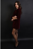 7 - ROCHIE DIN CATIFEA BURGUNDY CU CROI LEJER