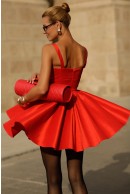 3 - ROCHIE ROSIE ELEGANTA CU DECOLTEU INIMA