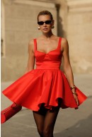 2 - ROCHIE ROSIE ELEGANTA CU DECOLTEU INIMA