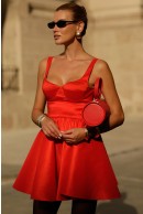 1 - ROCHIE ROSIE ELEGANTA CU DECOLTEU INIMA