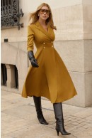 6 - ROCHIE OLIVE BLAZER CU NASTURI AURII