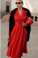8 - ROCHIE MIDI ROSIE CU CROI EVAZAT