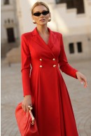 7 - ROCHIE MIDI ROSIE CU CROI EVAZAT