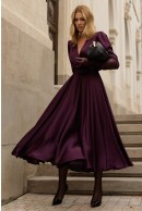 7 - ROCHIE CASUAL MAUVE CU TALIE CAMBRATA