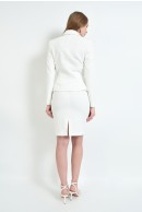 2 - SACOU CASUAL ALB CU PEPLUM