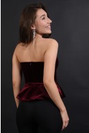 3 - TOP ELEGANT DIN CATIFEA CU FENTA LA BUST